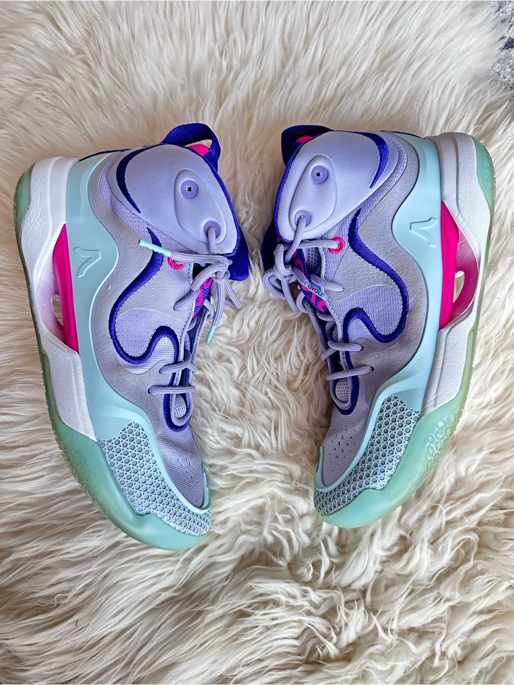 Avoli Mid Peri Teal Volleyball Shoes Size W8.5